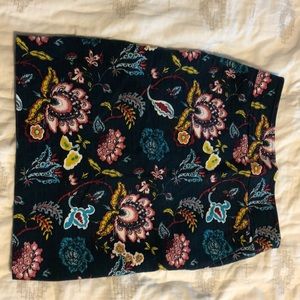 Floral pencil skirt